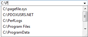 Folder/File Path and Combo Box with AutoComplete drop down list