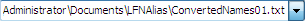 The Default Output File Combo Box with a default output file