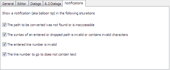 Notification Tab Sheet