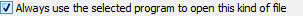 Always Use Check Box, checked