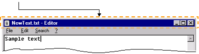 Position of the title bar in a standard window